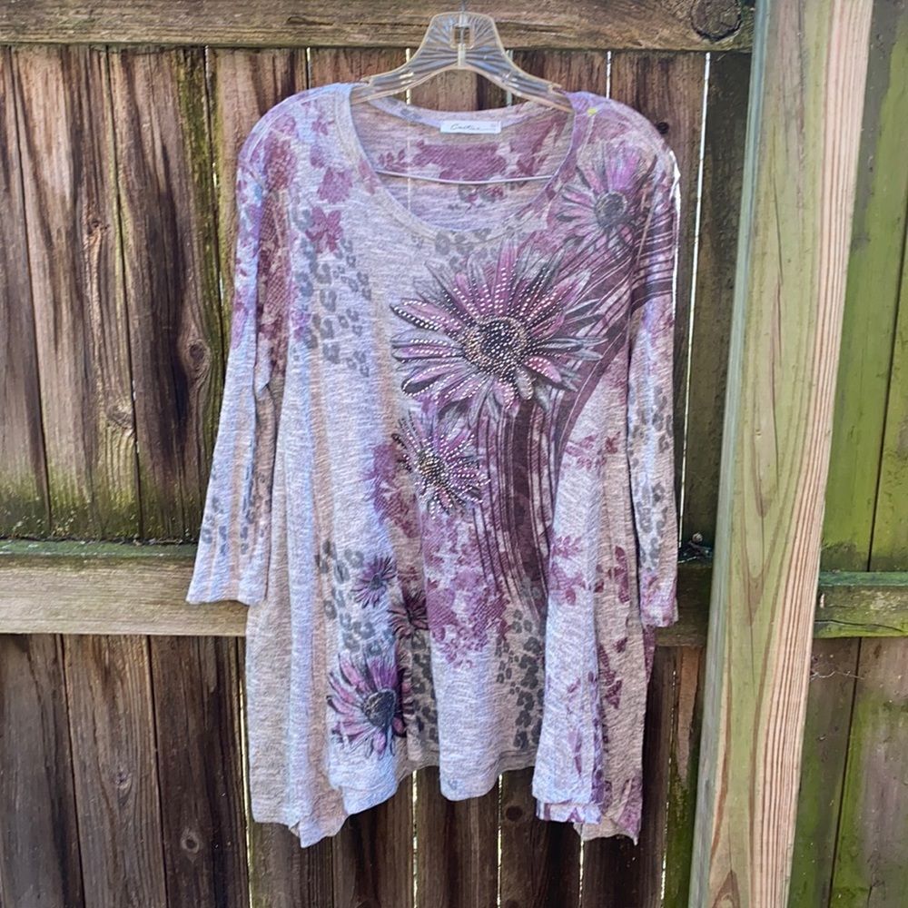 Cactus bedazzled tunic sz. M